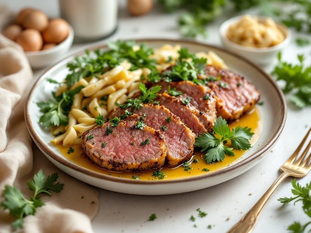 Rinderfilet mit aromatischer Kräuter-Kruste