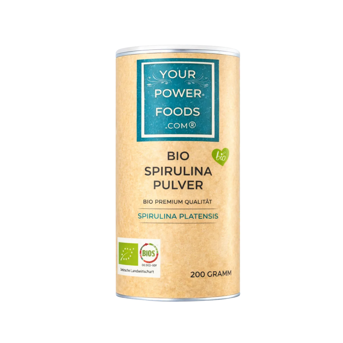 Bio Spirulina Pulver, Premium Qualität, 200g