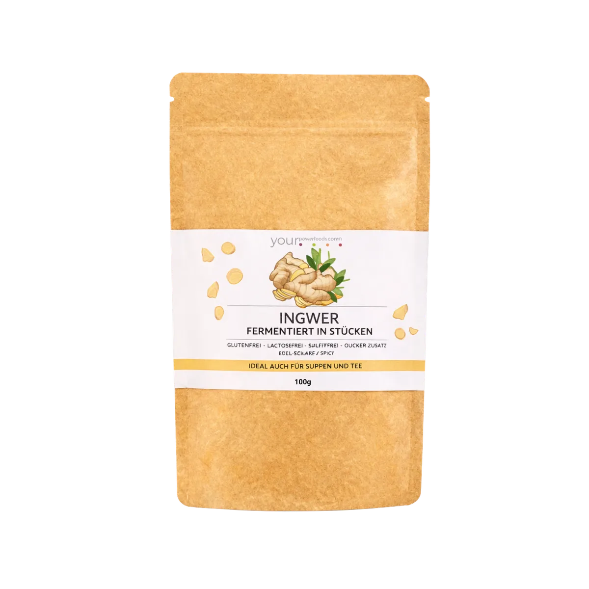 Ingwer fermentiert, 100g, Premium Qualität