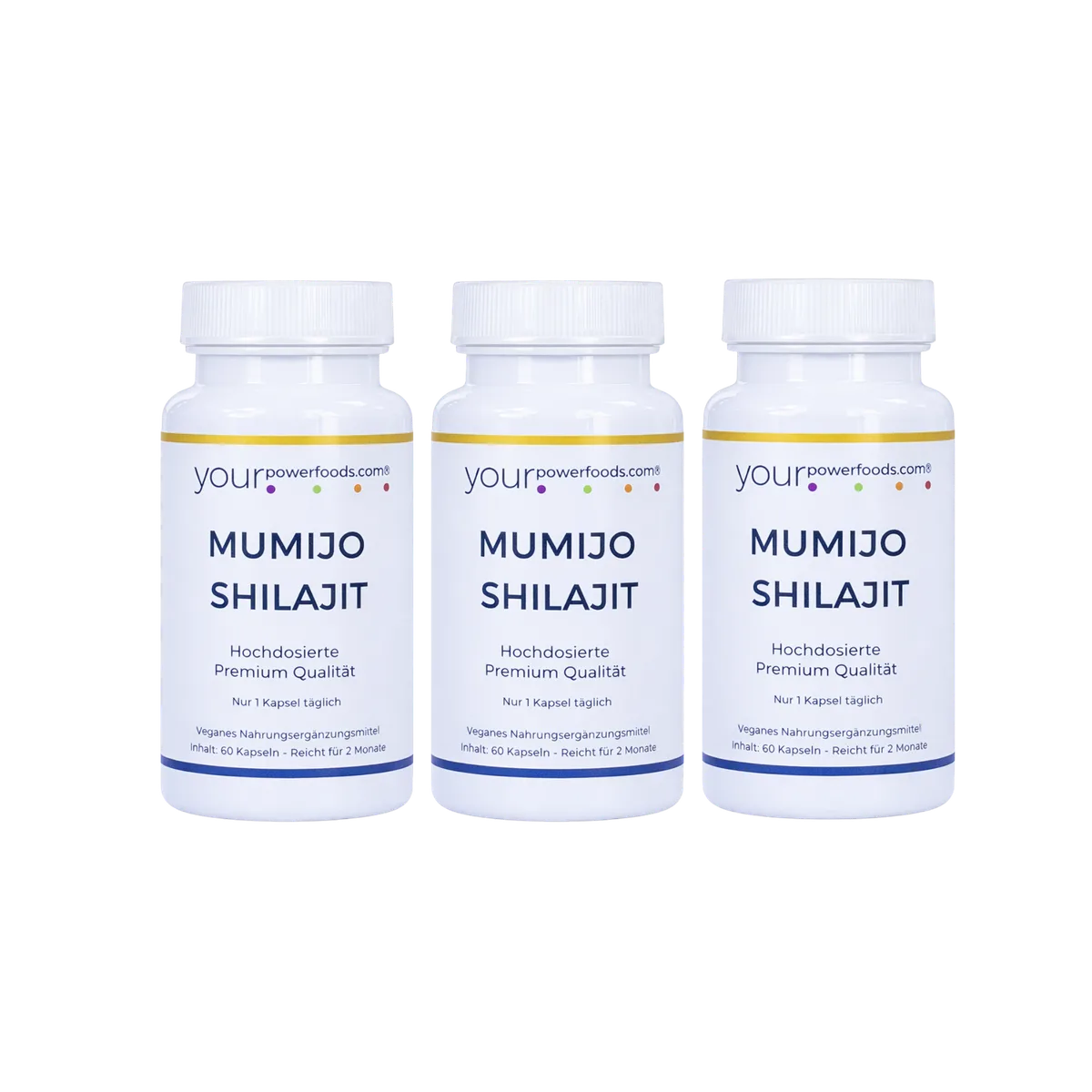 Mumijo Shilajit – 500 mg pro Kapsel, Vorteilsset 2+1 gratis