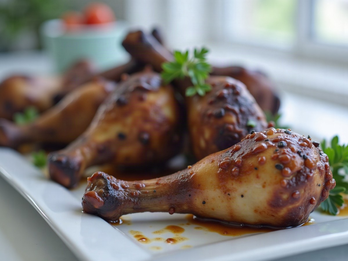 Hähnchenkeulen mit Hoisin-Marinade aus dem Ofen