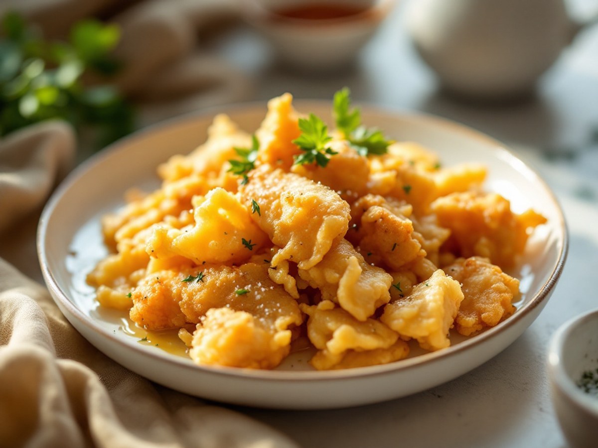 Knuspriges Hähnchen-Tempura mit Dinkelteig
